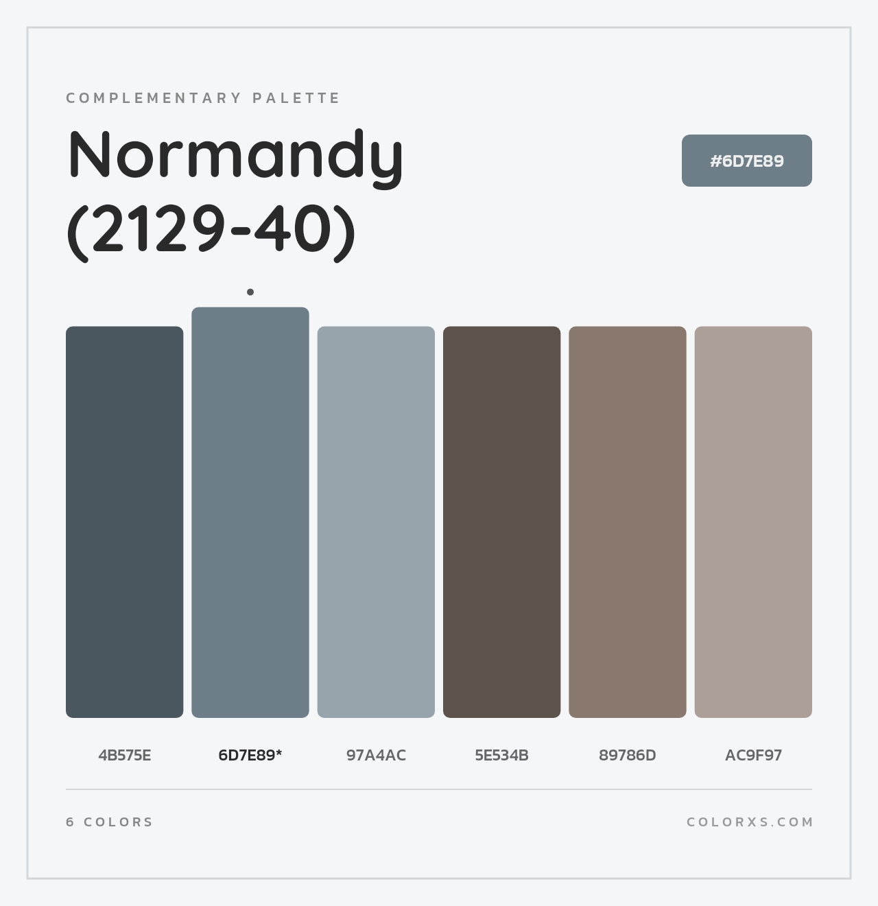 Normandy (2129-40) - Complementary Color Palette