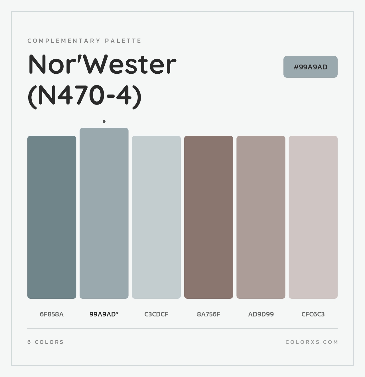 Nor'Wester (N470-4) - Complementary Color Palette