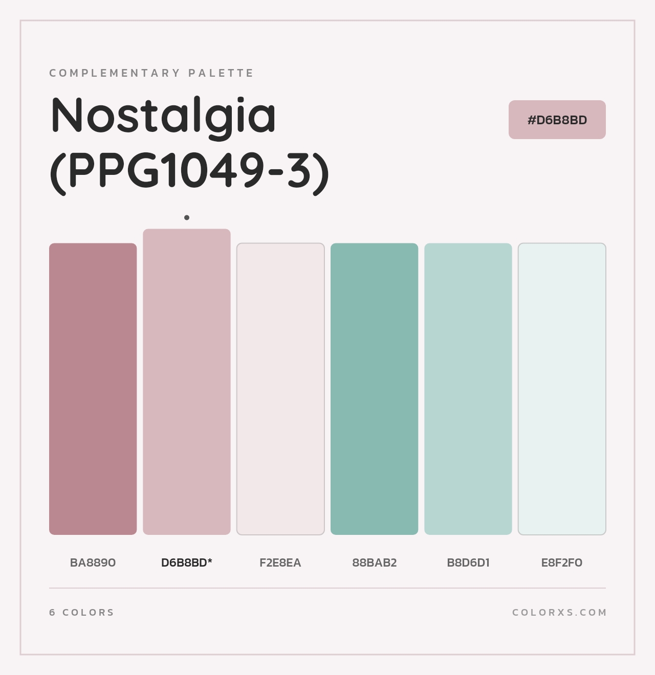 Nostalgia (PPG1049-3) - Complementary Color Palette