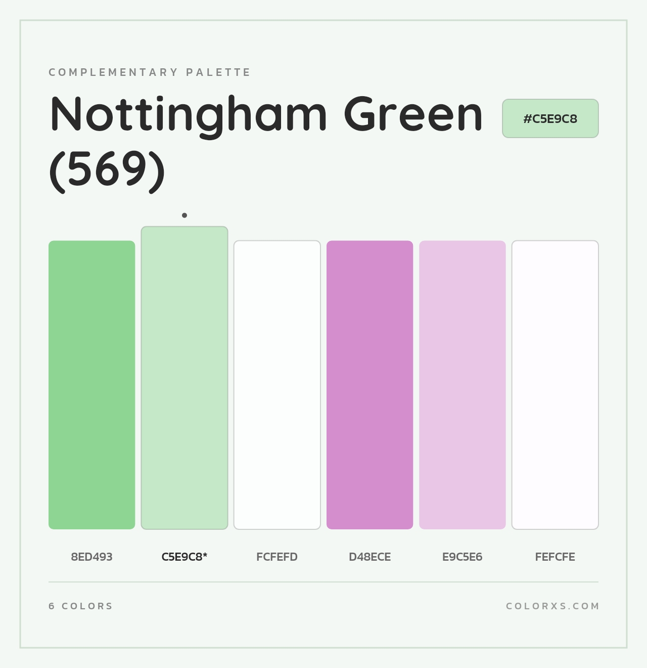Nottingham Green (569) - Complementary Color Palette