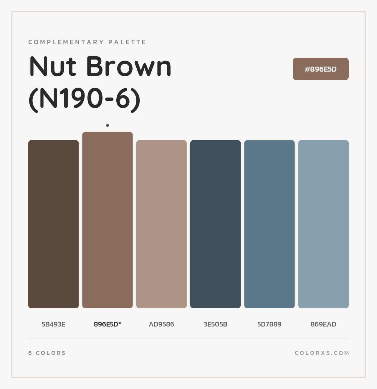 Nut Brown (N190-6) - Complementary Color Palette