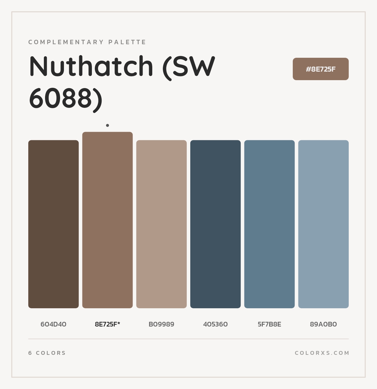Nuthatch (SW 6088) - Complementary Color Palette