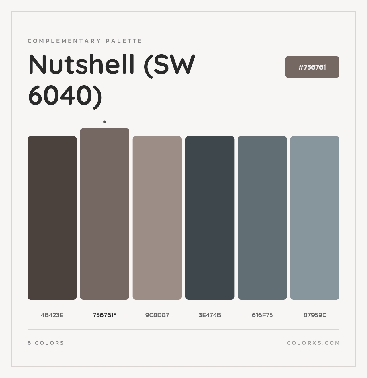 Nutshell (SW 6040) - Complementary Color Palette