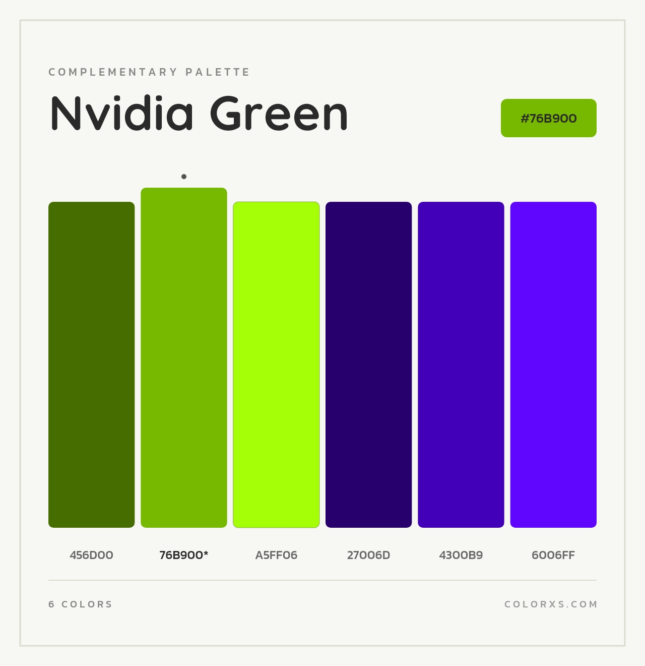 Nvidia Green - Complementary Color Palette