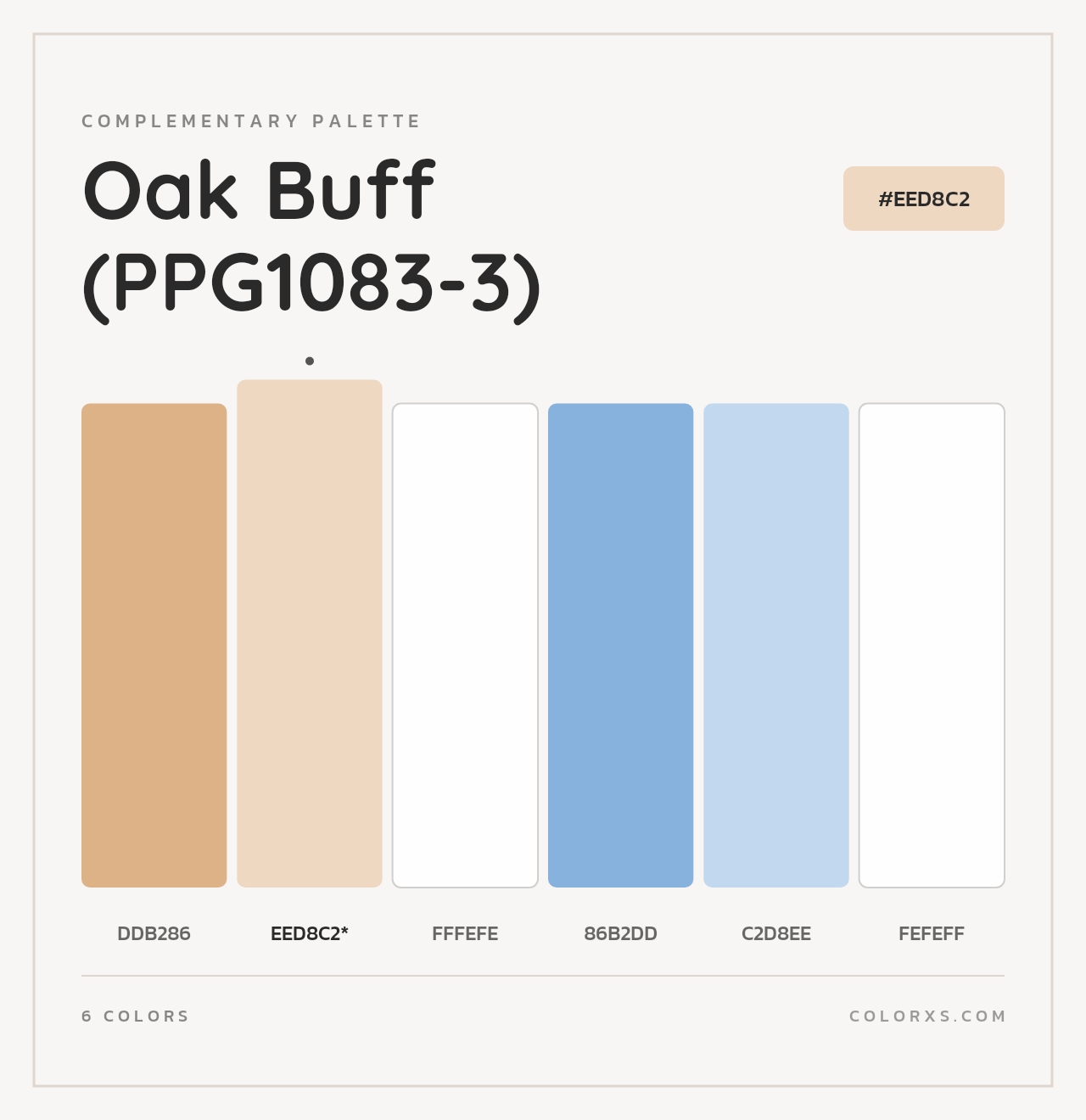 Oak Buff (PPG1083-3) - Complementary Color Palette