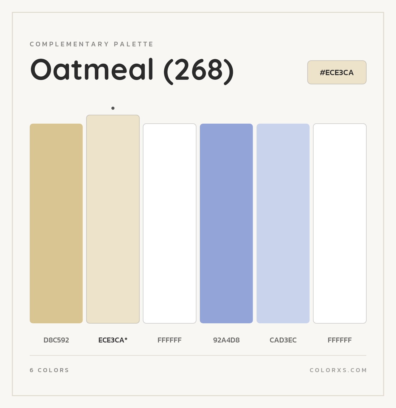 Oatmeal (268) - Complementary Color Palette