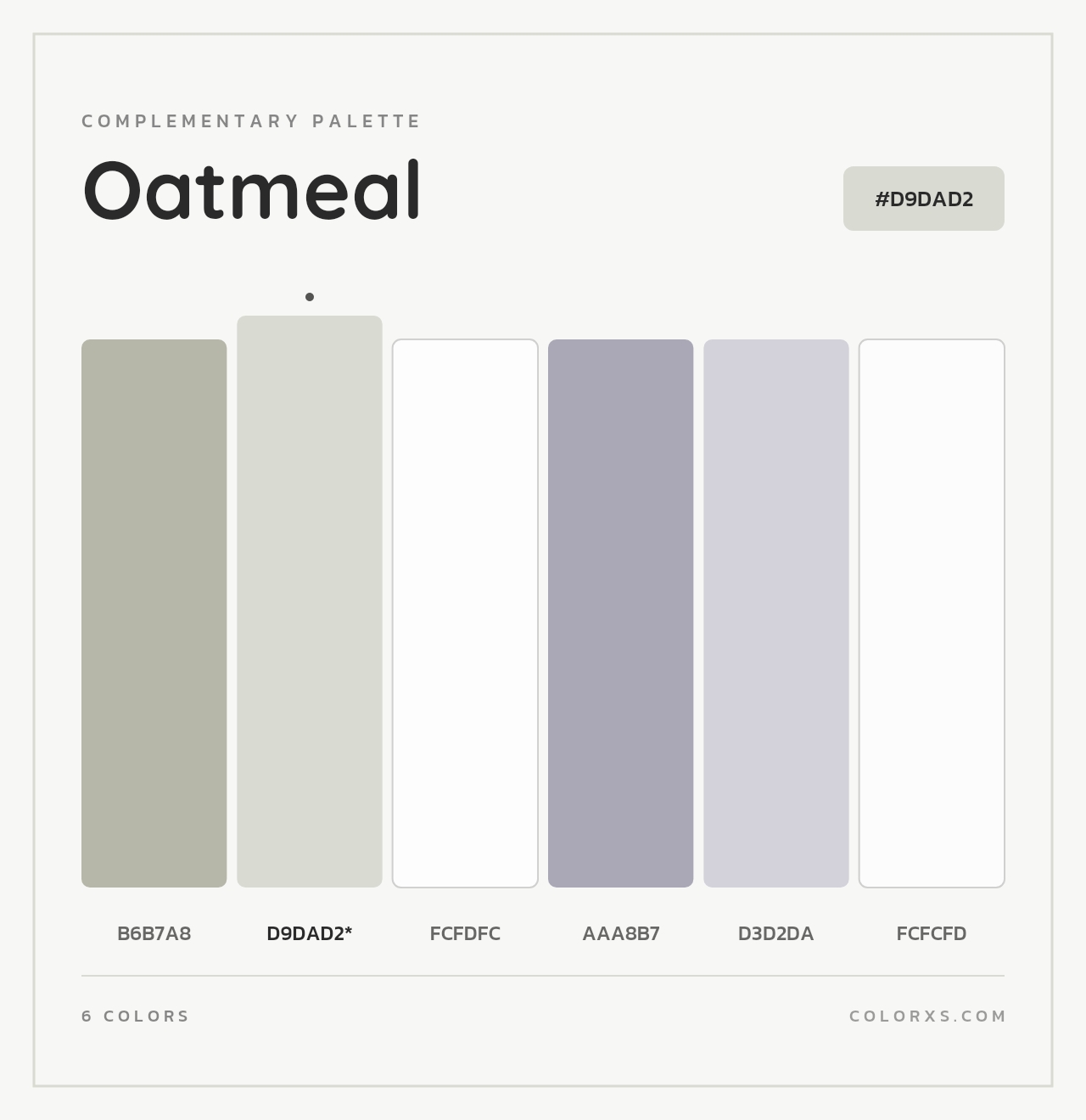Oatmeal - Complementary Color Palette