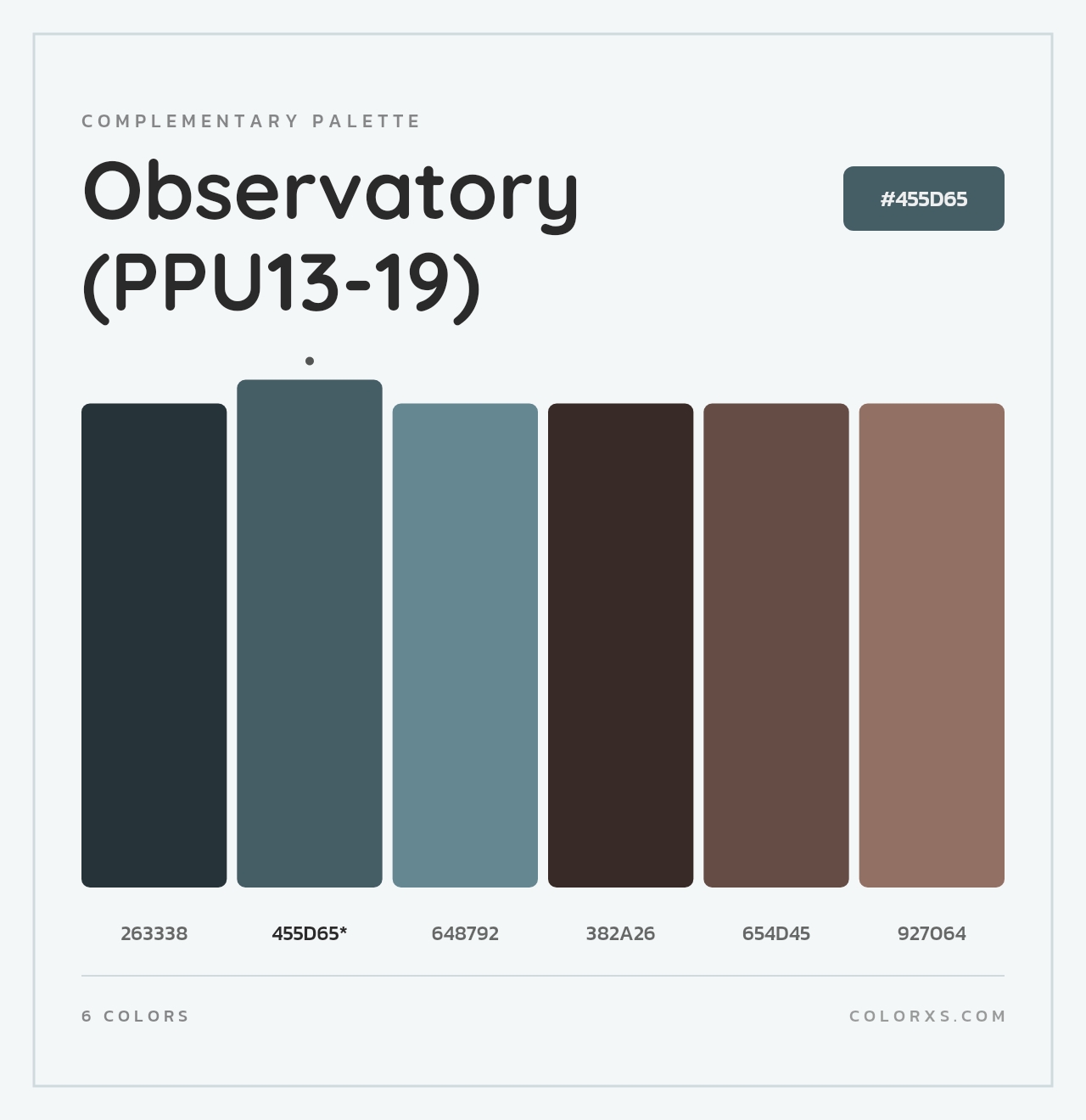Observatory (PPU13-19) - Complementary Color Palette