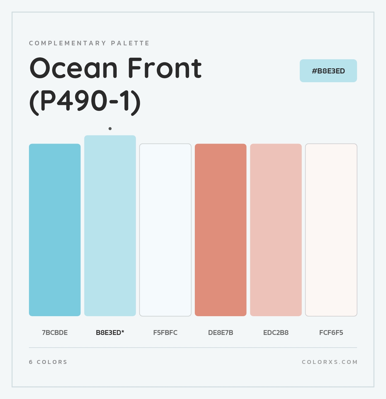 Ocean Front (P490-1) - Complementary Color Palette