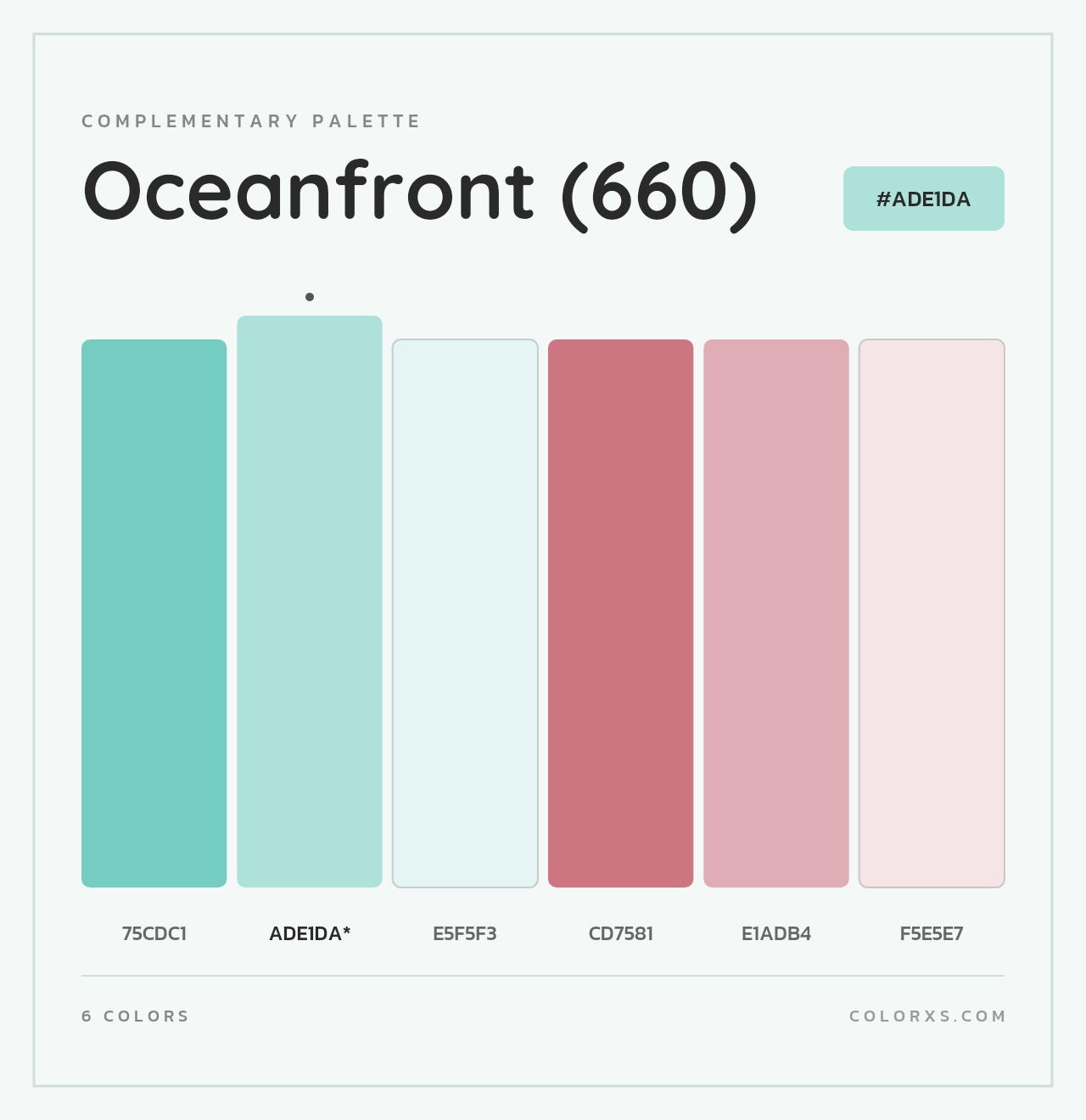 Oceanfront (660) - Complementary Color Palette