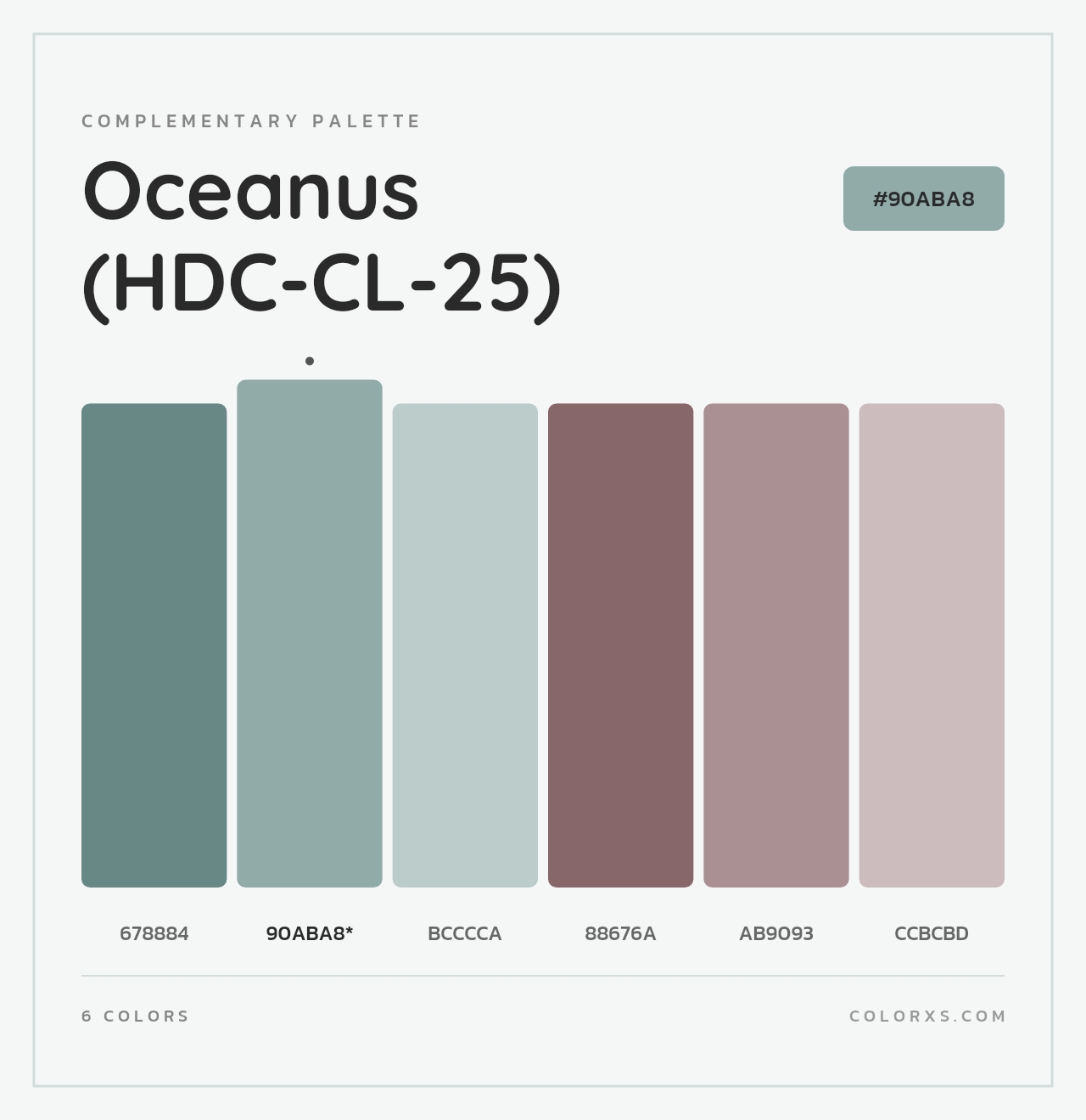 Oceanus (HDC-CL-25) - Complementary Color Palette