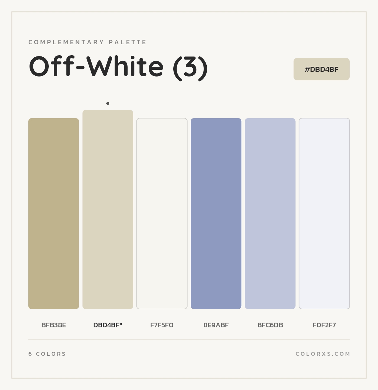 Off-White (3) - Complementary Color Palette