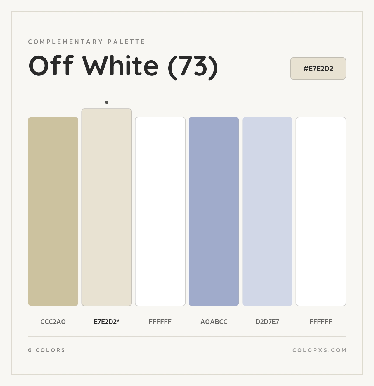 Off White (73) - Complementary Color Palette