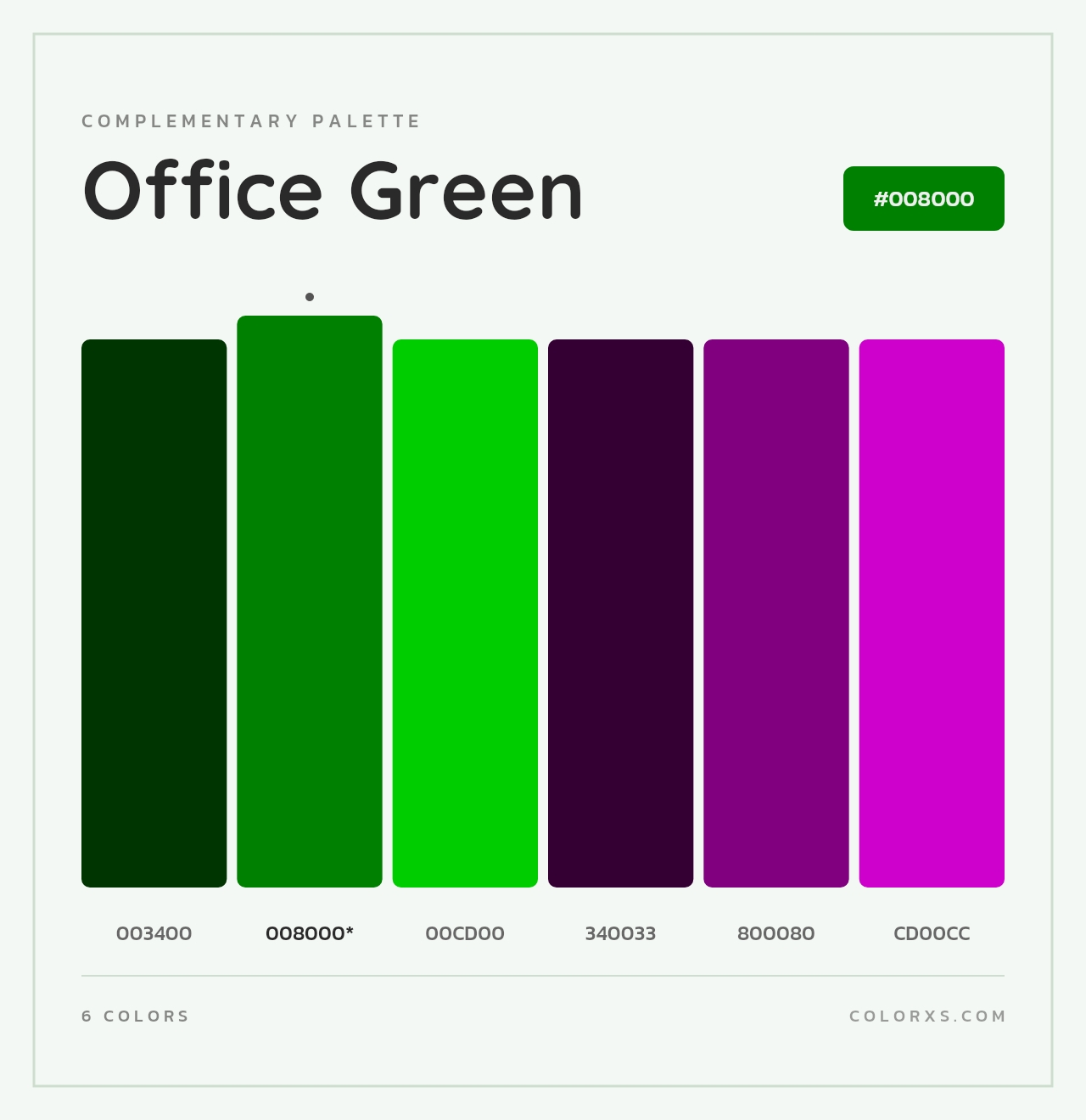 Office Green - Complementary Color Palette