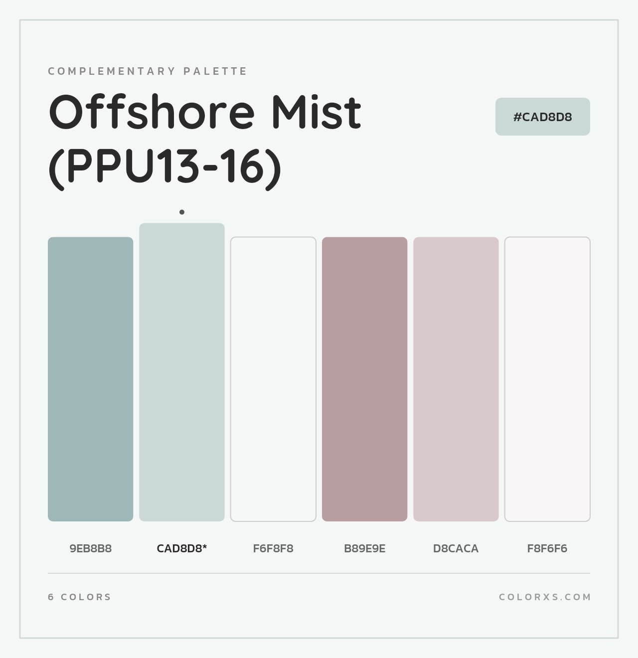 Offshore Mist (PPU13-16) - Complementary Color Palette
