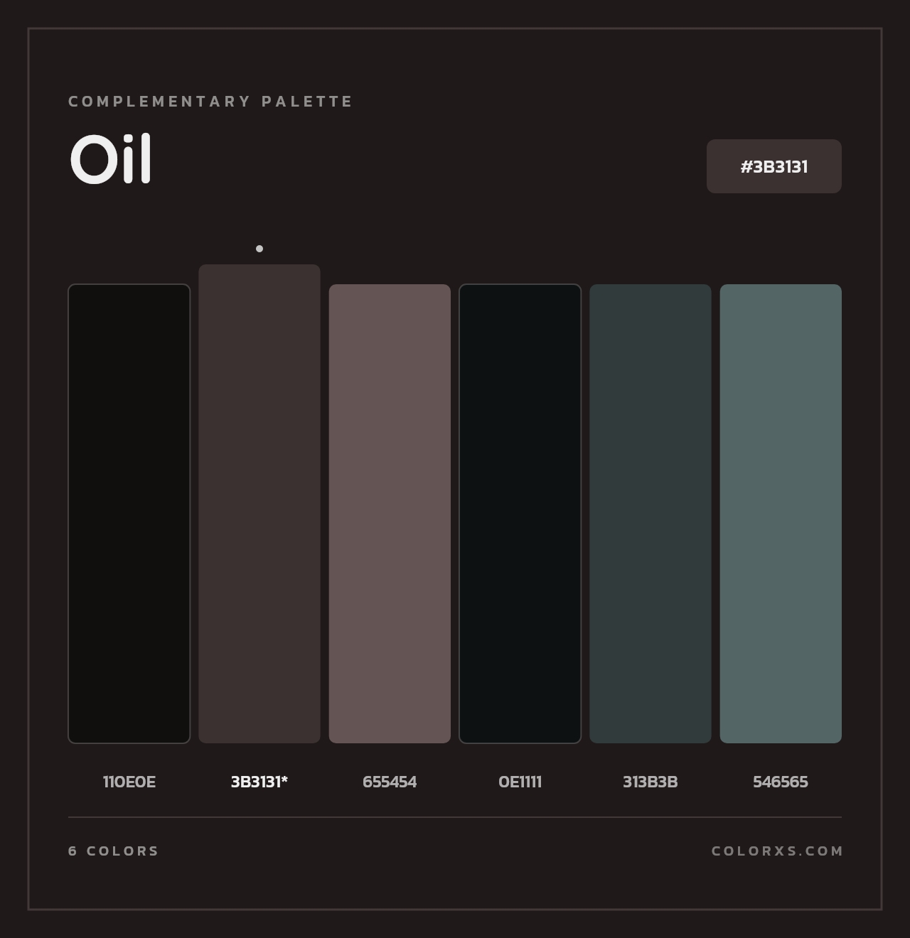 Oil - Complementary Color Palette