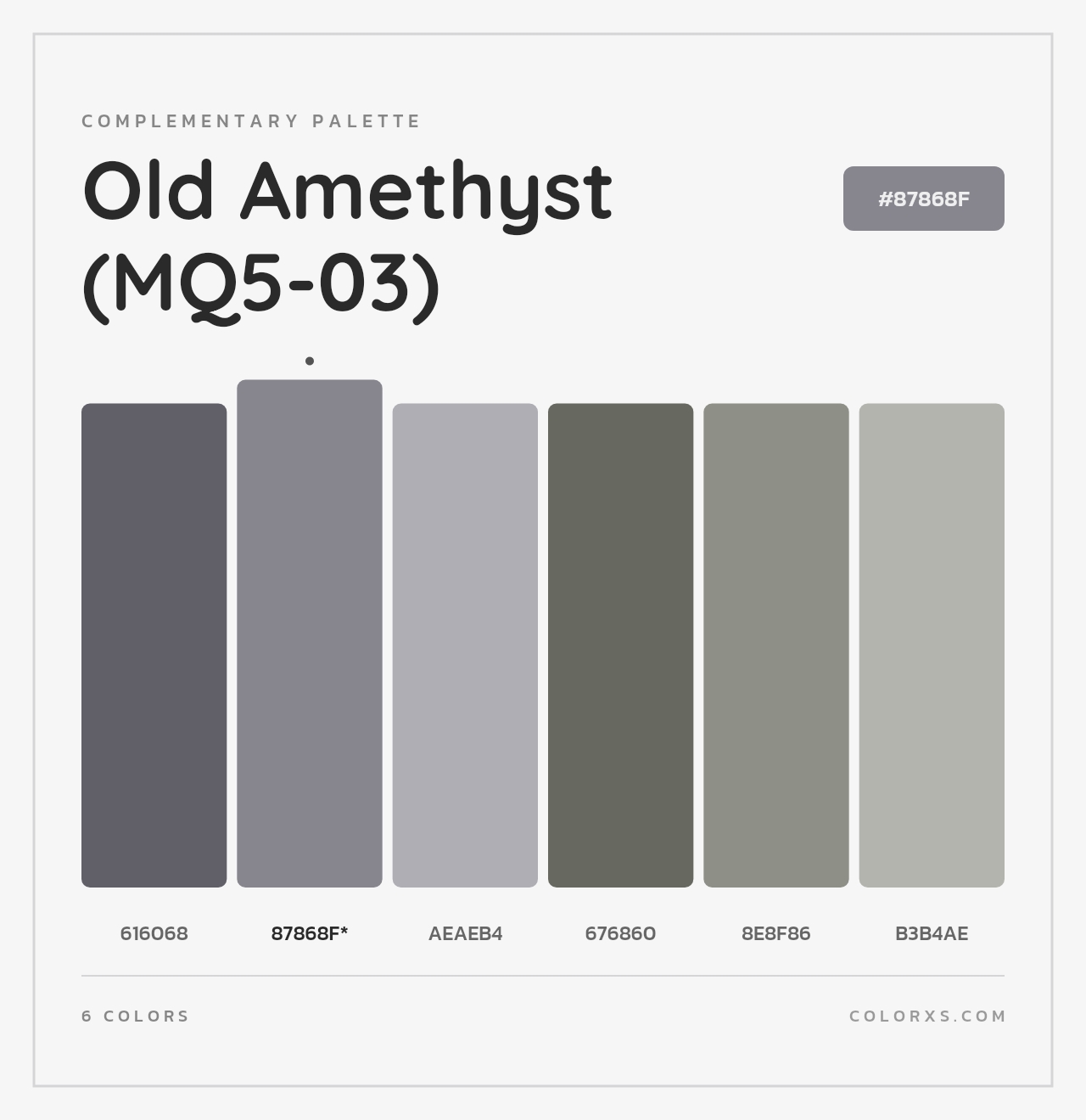 Old Amethyst (MQ5-03) - Complementary Color Palette