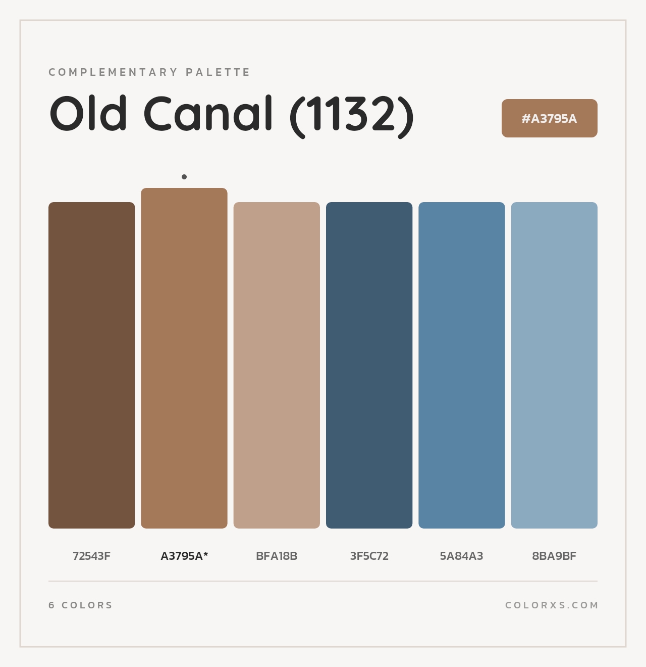 Old Canal (1132) - Complementary Color Palette