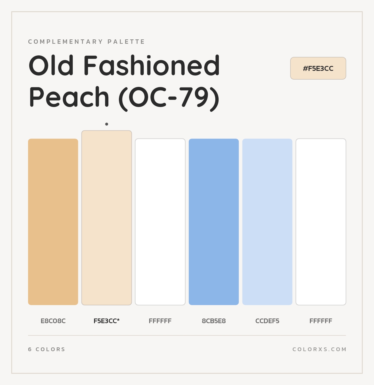 Old Fashioned Peach (OC-79) - Complementary Color Palette