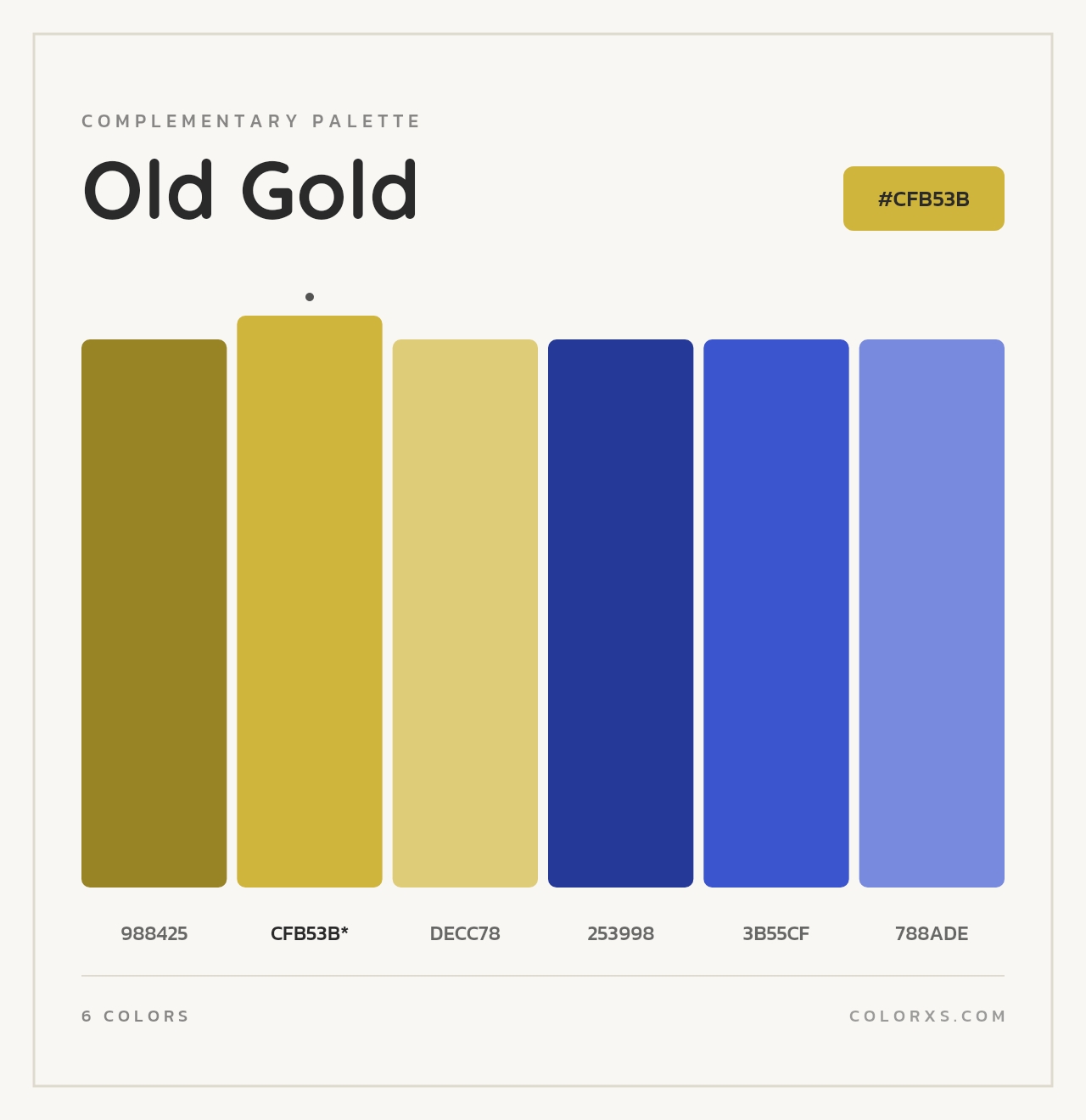 Old Gold - Complementary Color Palette
