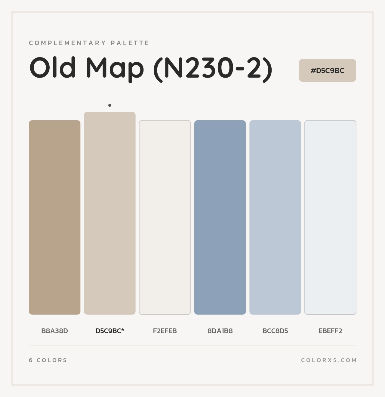 Old Map (N230-2) - Complementary Color Palette