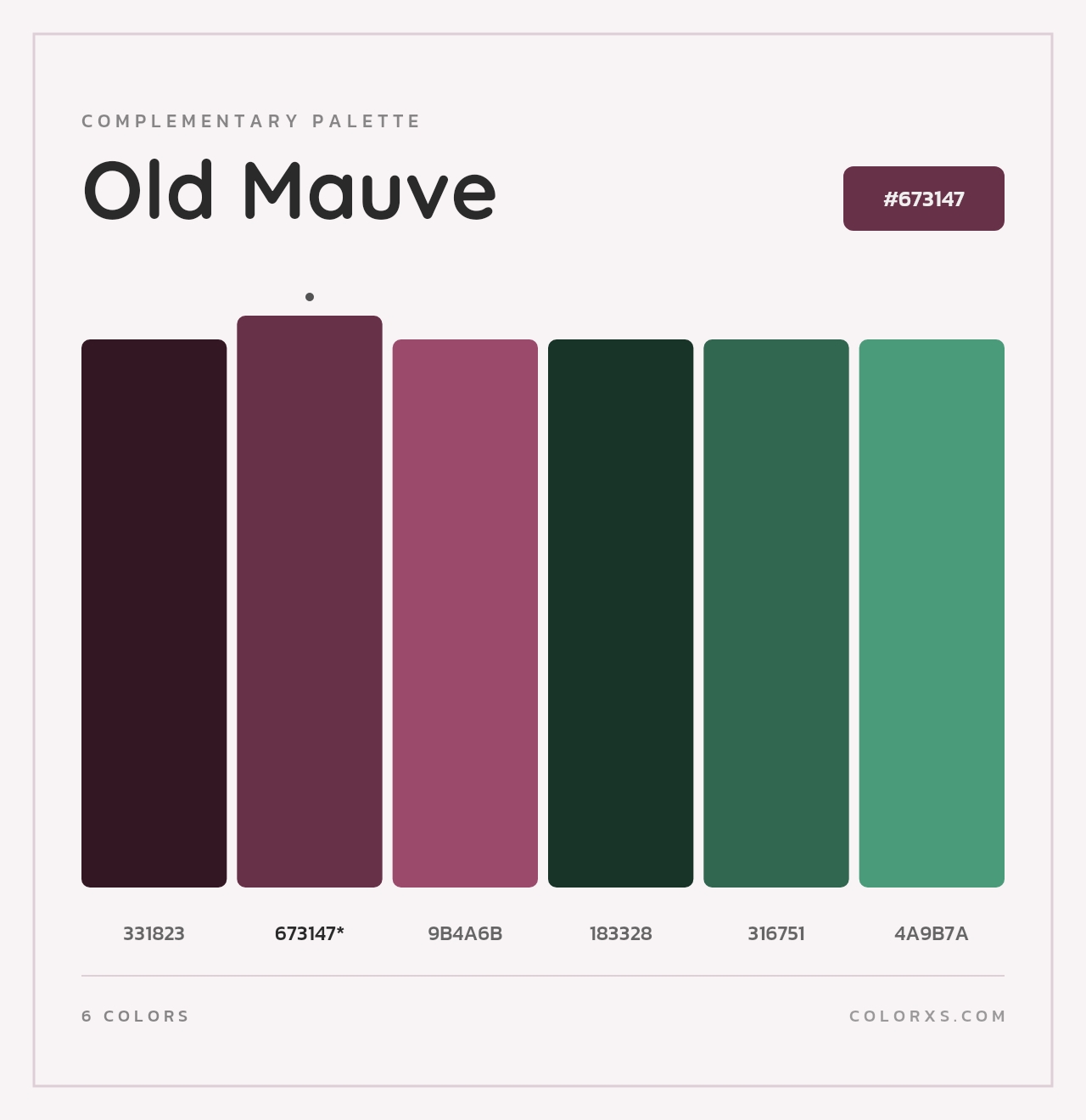 Old Mauve - Complementary Color Palette