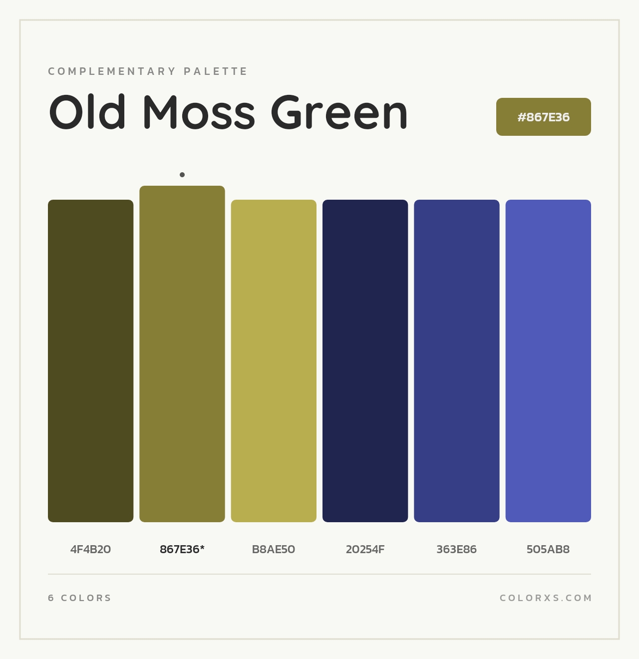Old Moss Green - Complementary Color Palette