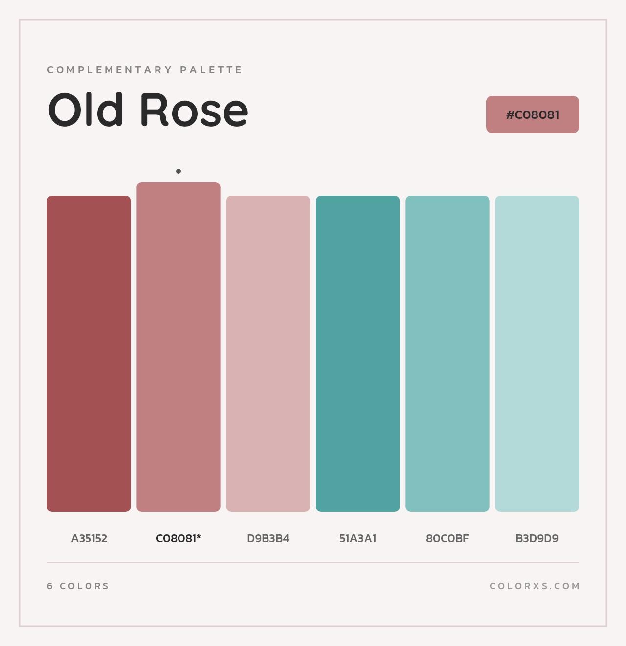 Old Rose - Complementary Color Palette