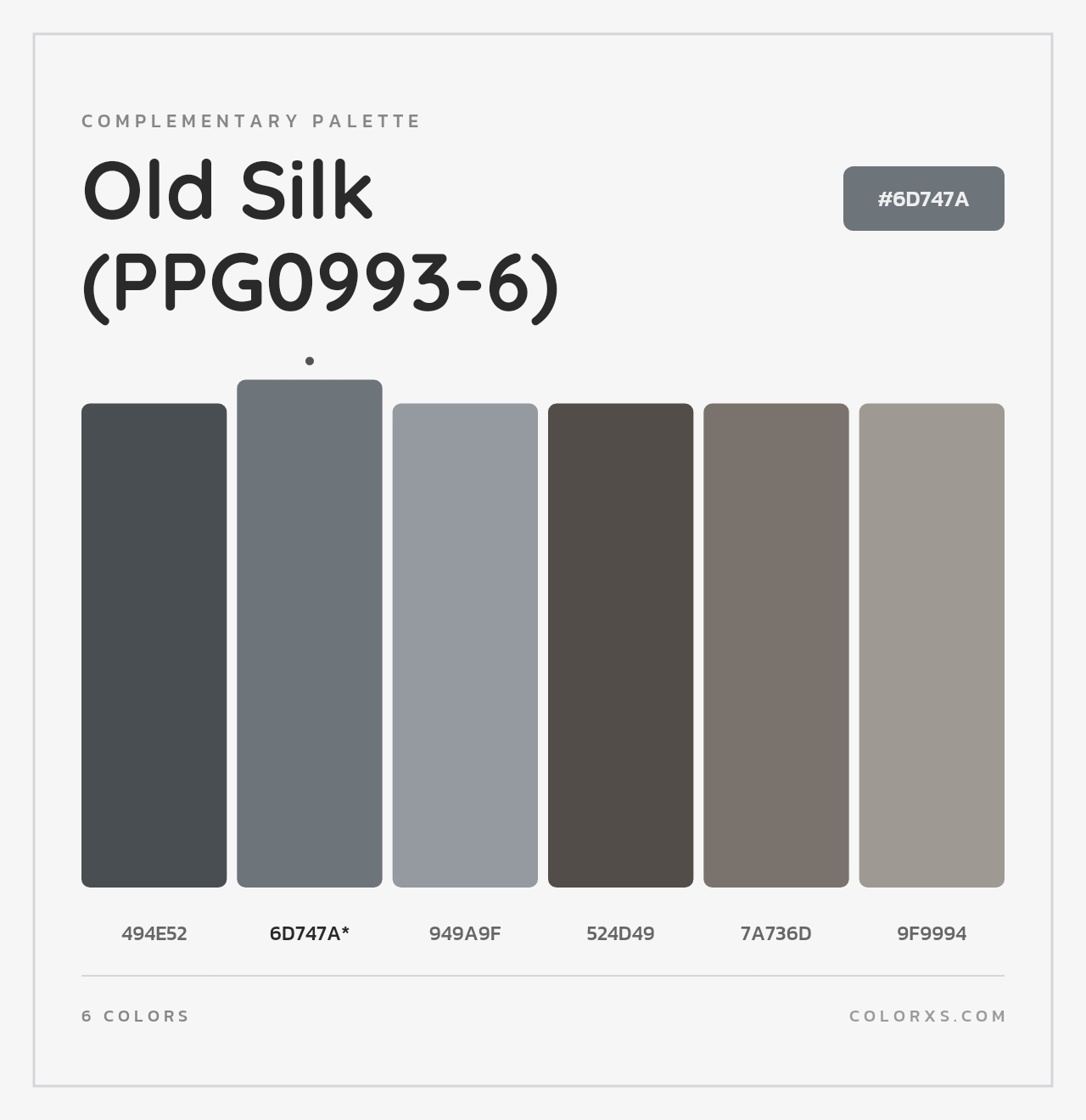 Old Silk (PPG0993-6) - Complementary Color Palette