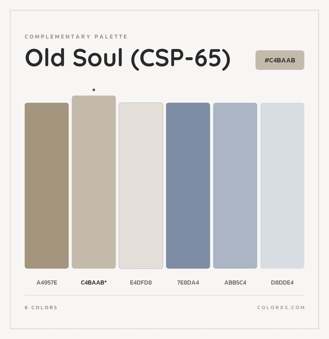 Old Soul (CSP-65) - Complementary Color Palette