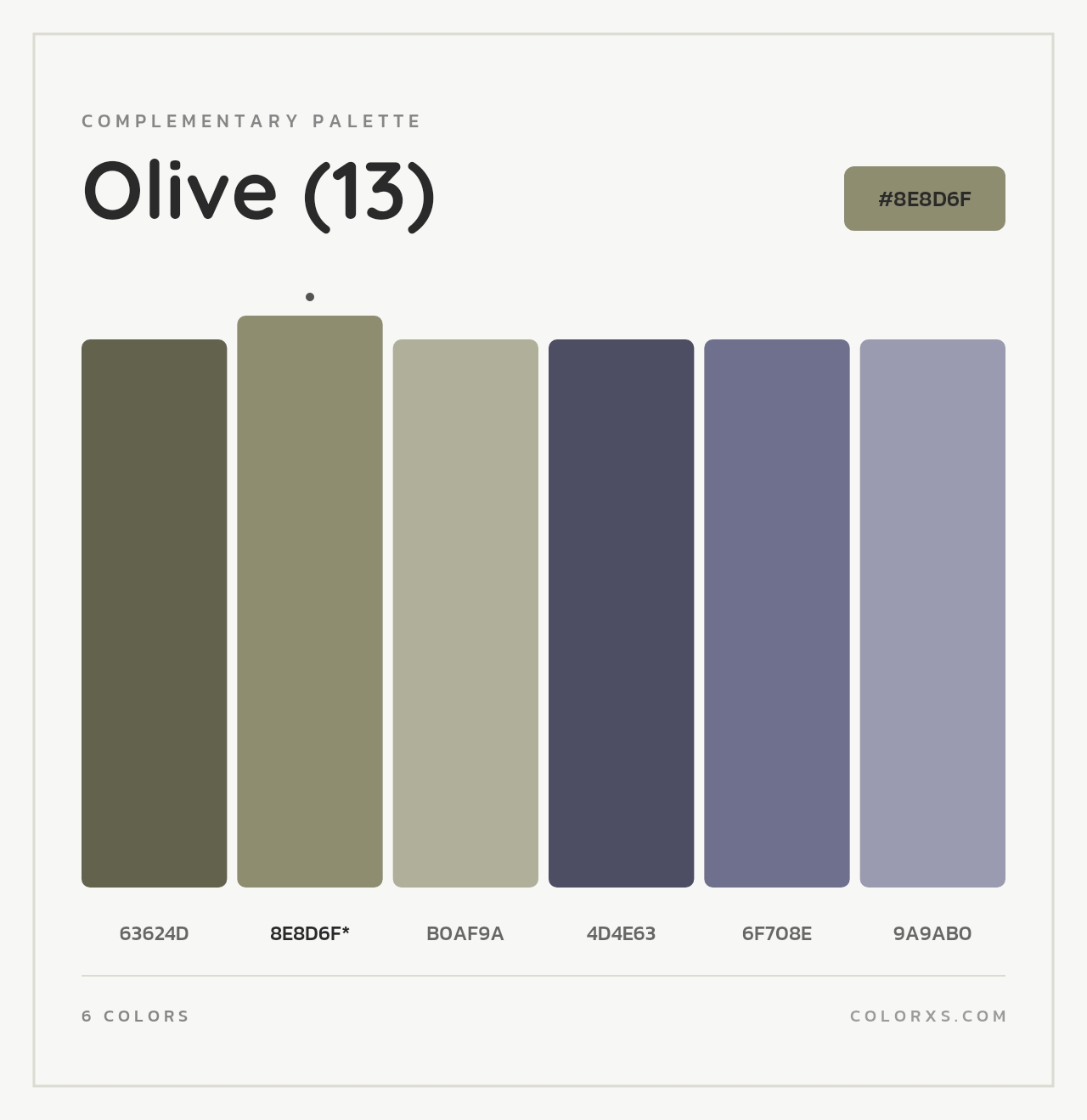 Olive (13) - Complementary Color Palette