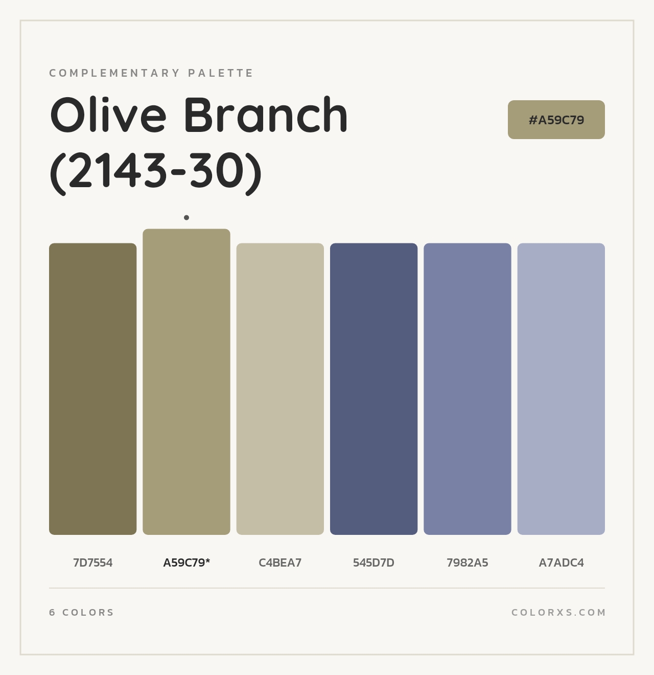 Olive Branch (2143-30) - Complementary Color Palette