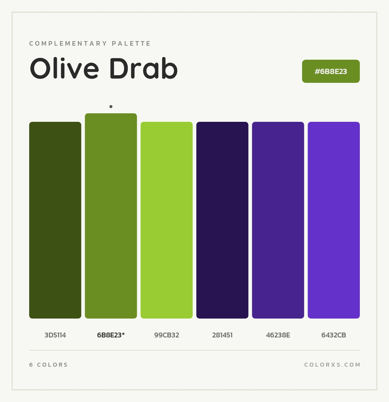 Olive Drab - Complementary Color Palette
