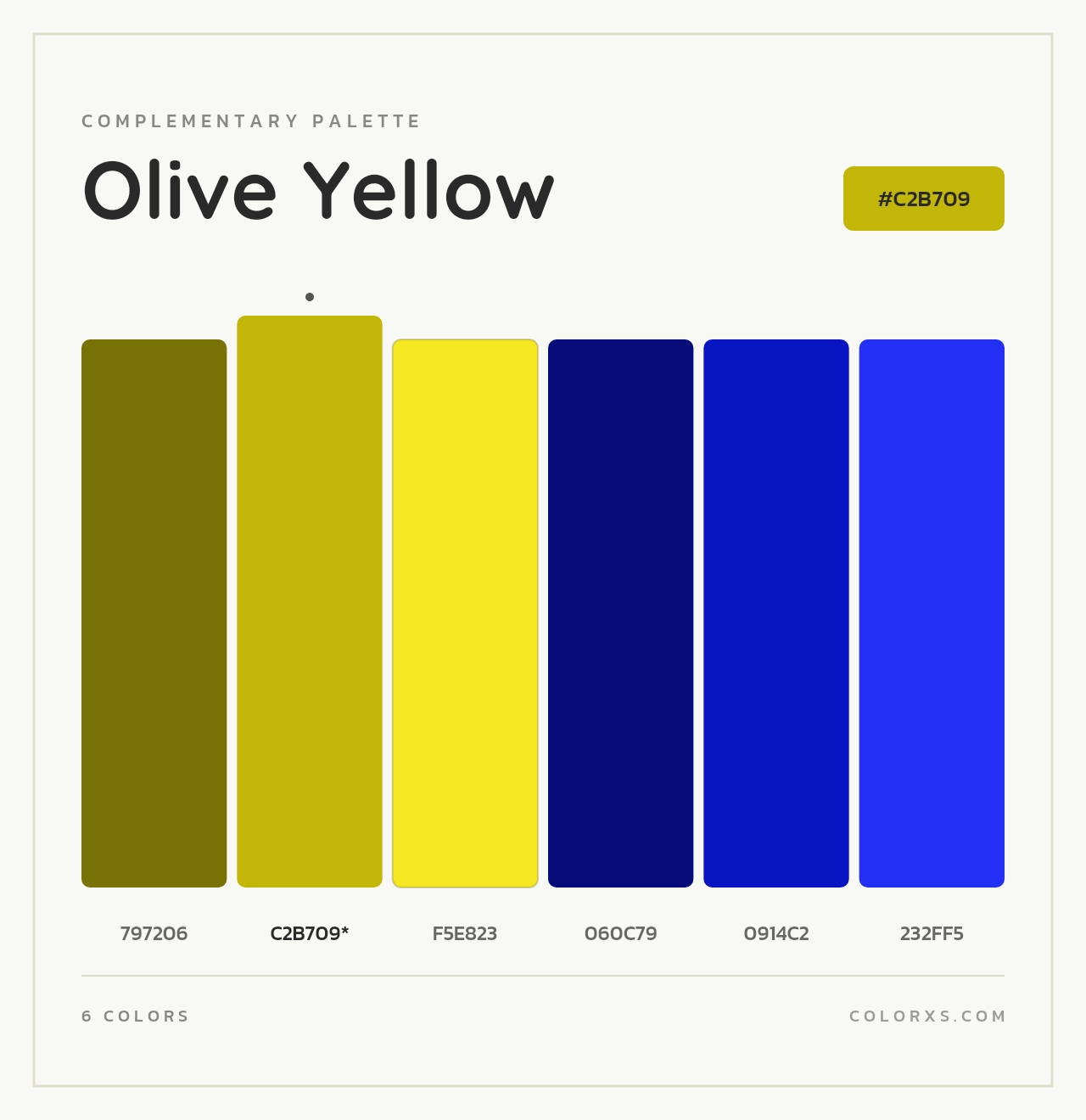 Olive Yellow - Complementary Color Palette