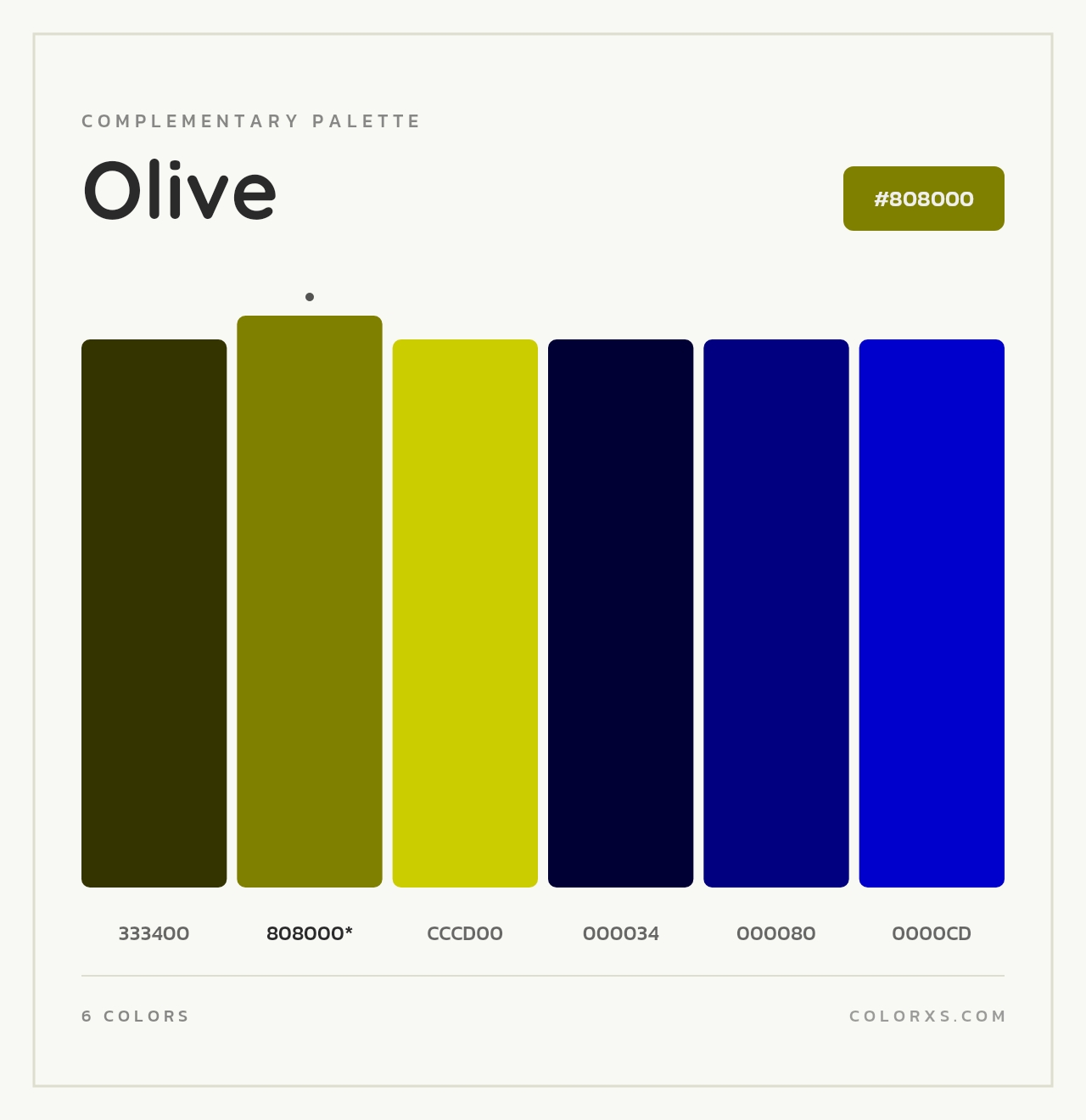 Olive - Complementary Color Palette