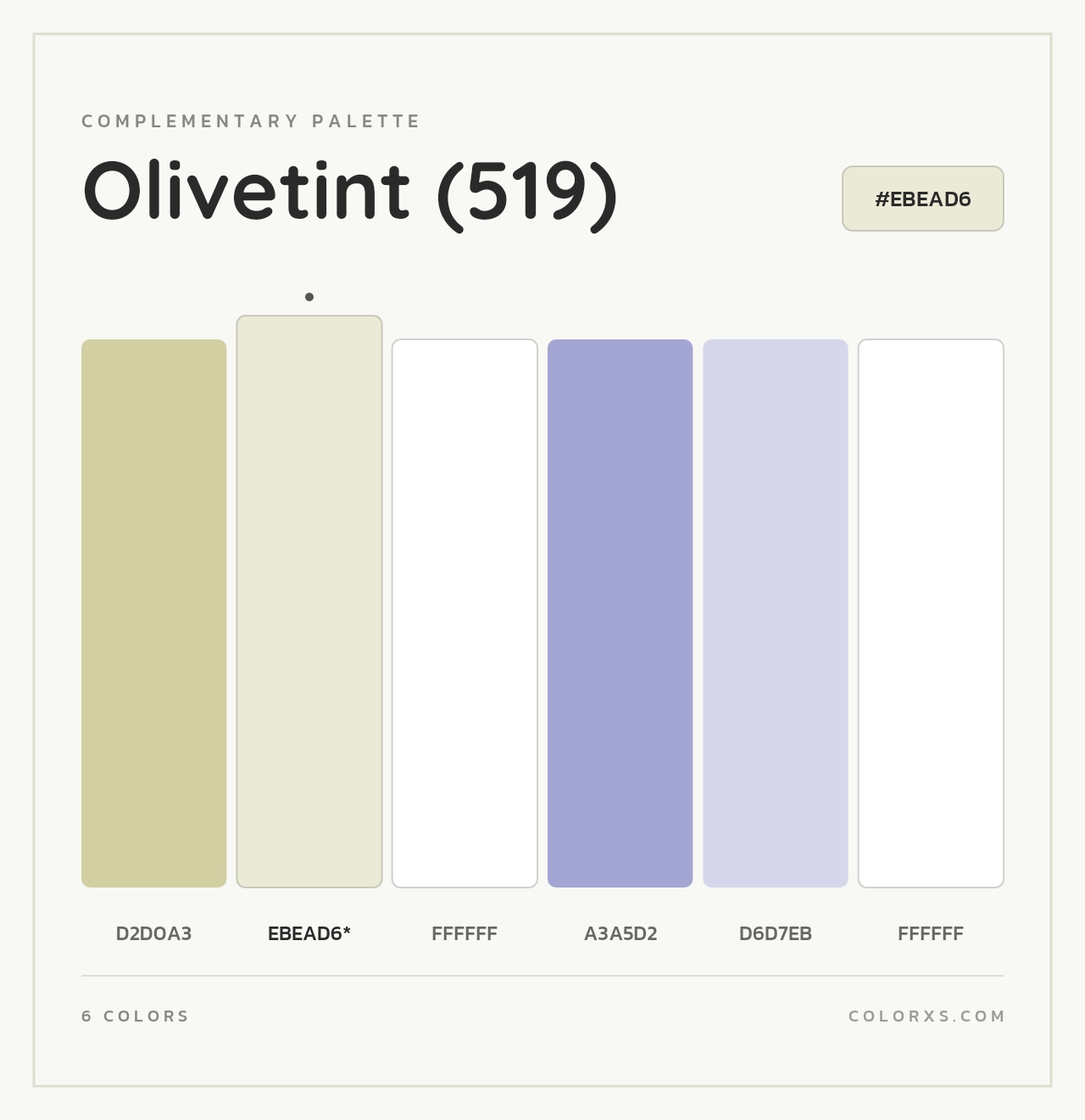 Olivetint (519) - Complementary Color Palette