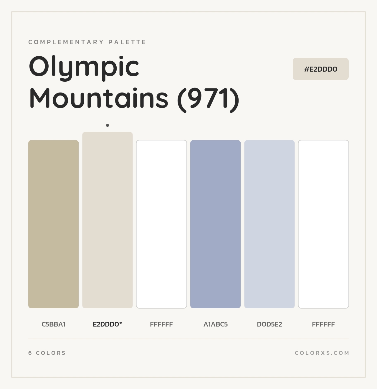 Olympic Mountains (971) - Complementary Color Palette
