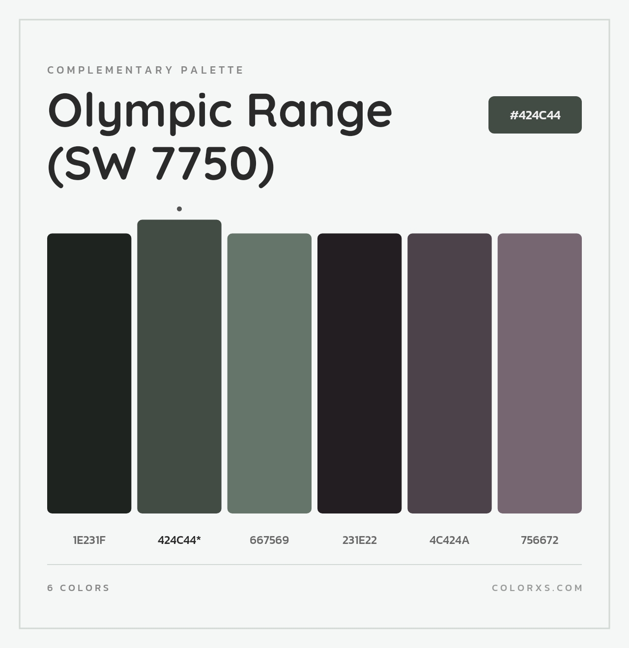 Olympic Range (SW 7750) - Complementary Color Palette