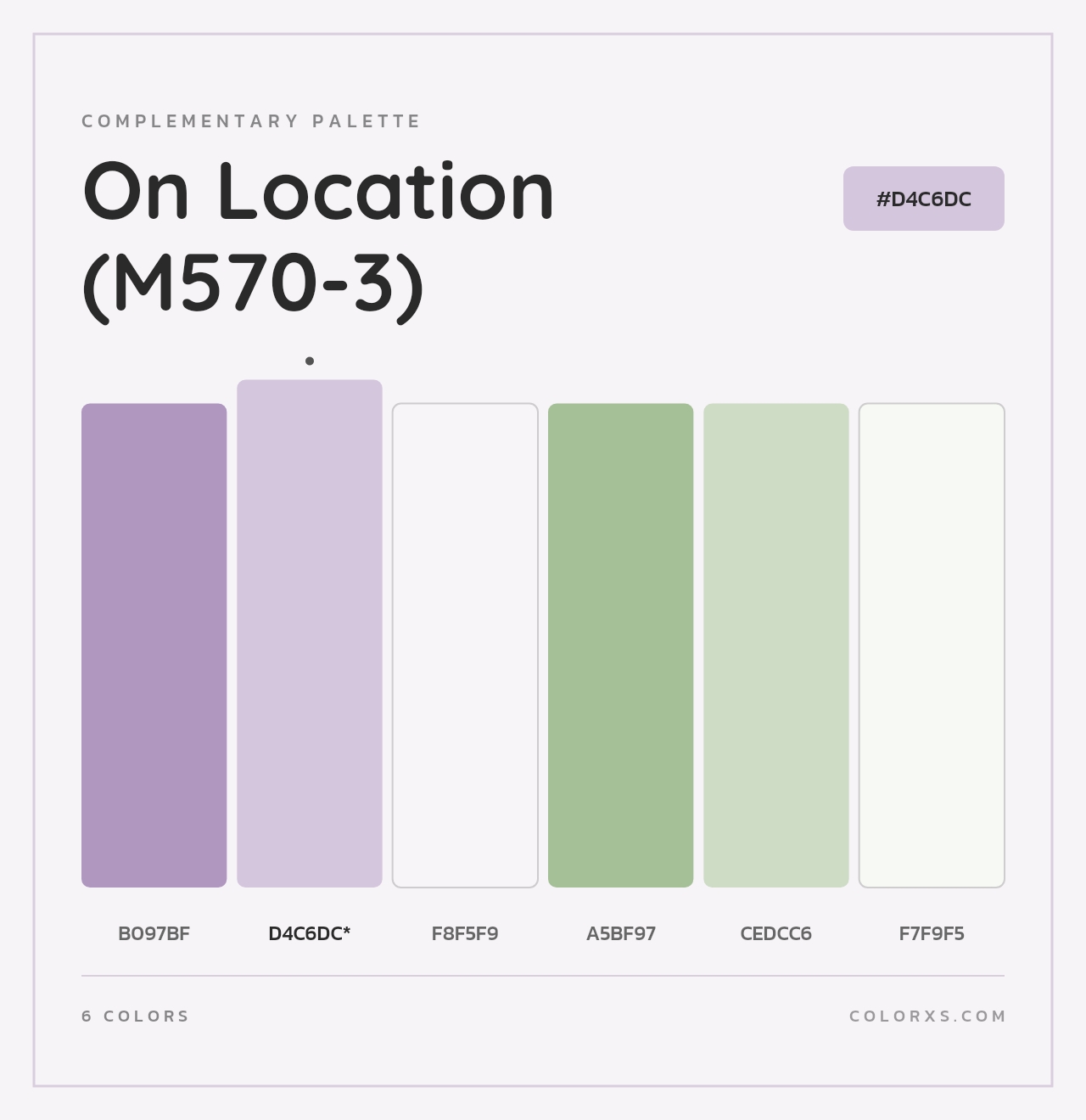 On Location (M570-3) - Complementary Color Palette