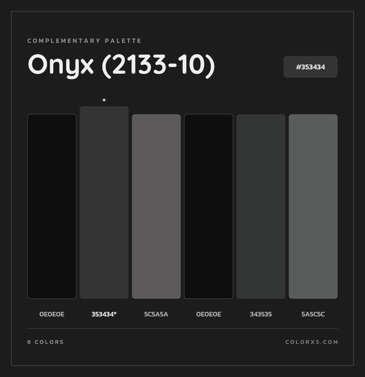 Onyx (2133-10) - Complementary Color Palette