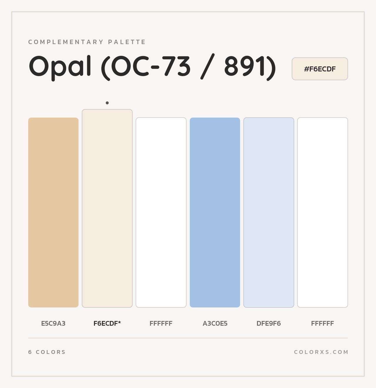 Opal (OC-73 / 891) - Complementary Color Palette