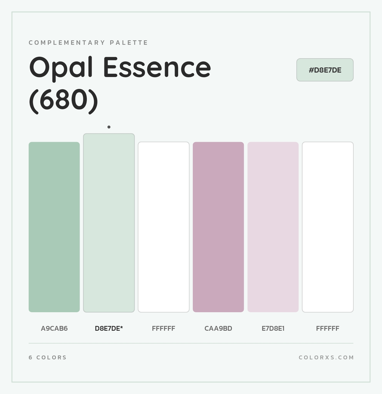 Opal Essence (680) - Complementary Color Palette