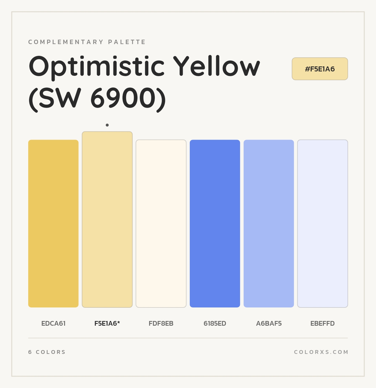Optimistic Yellow (SW 6900) - Complementary Color Palette