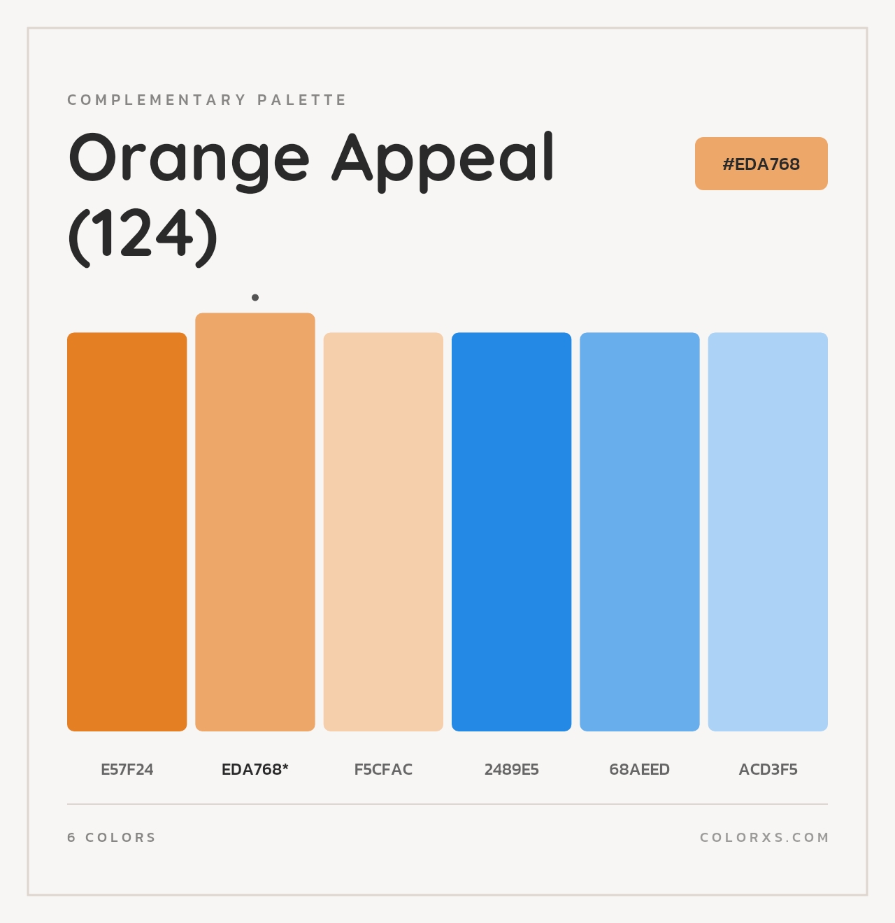 Orange Appeal (124) - Complementary Color Palette