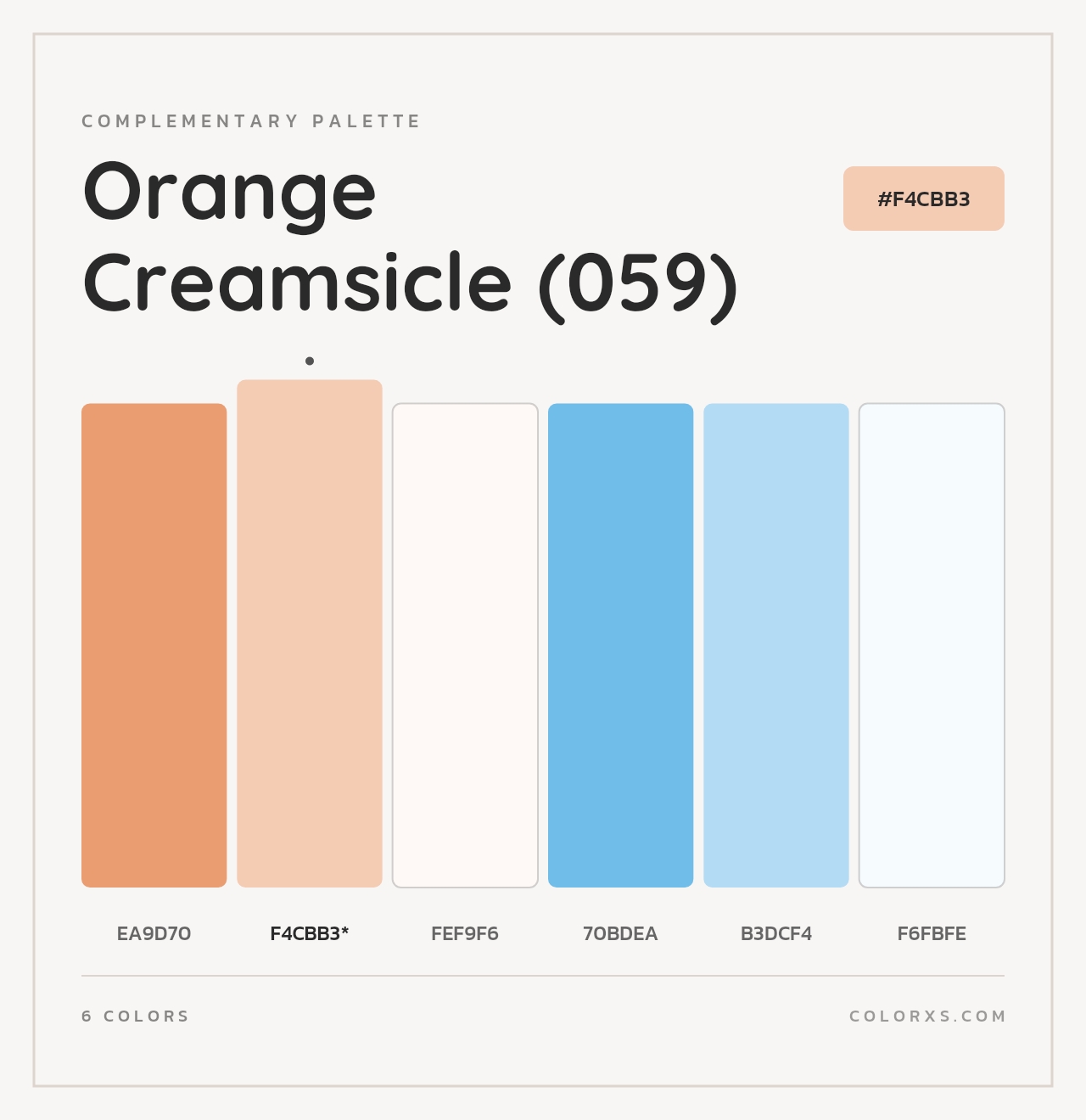 Orange Creamsicle (059) - Complementary Color Palette