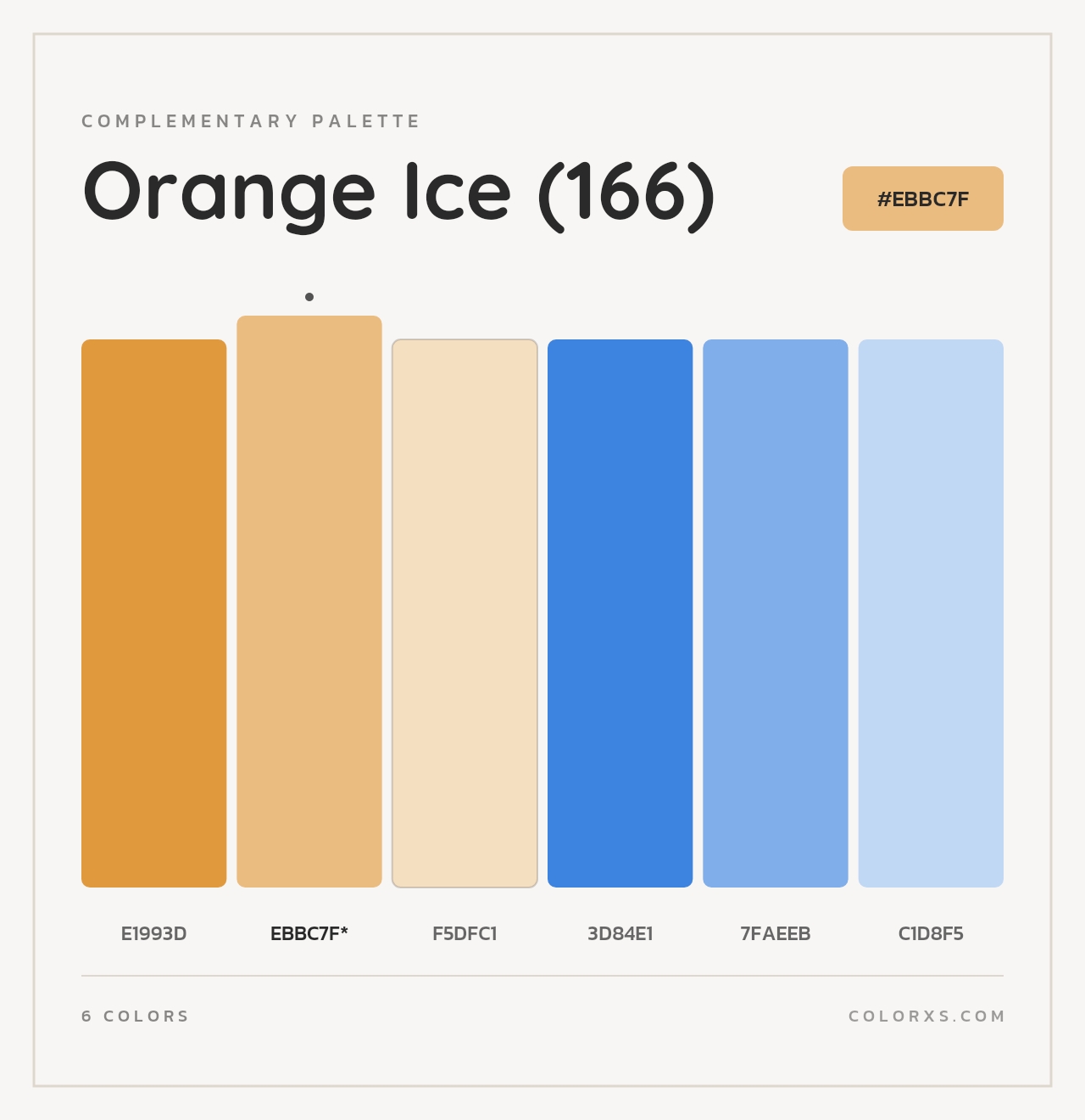 Orange Ice (166) - Complementary Color Palette