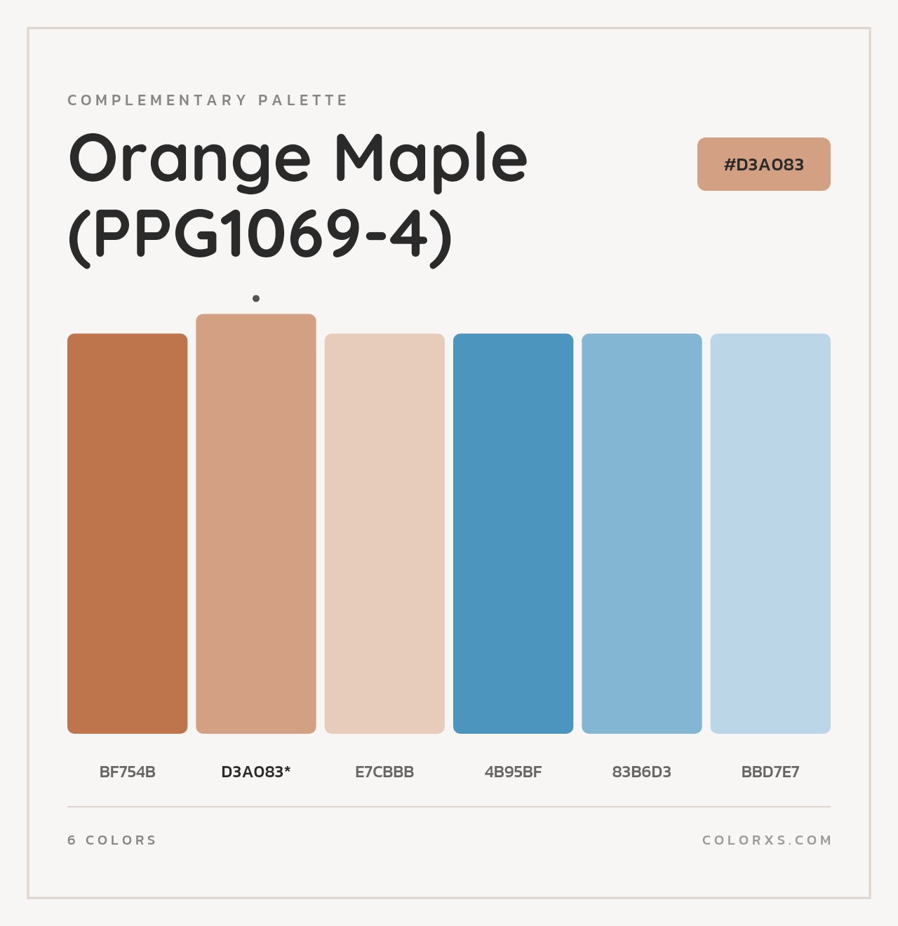 Orange Maple (PPG1069-4) - Complementary Color Palette