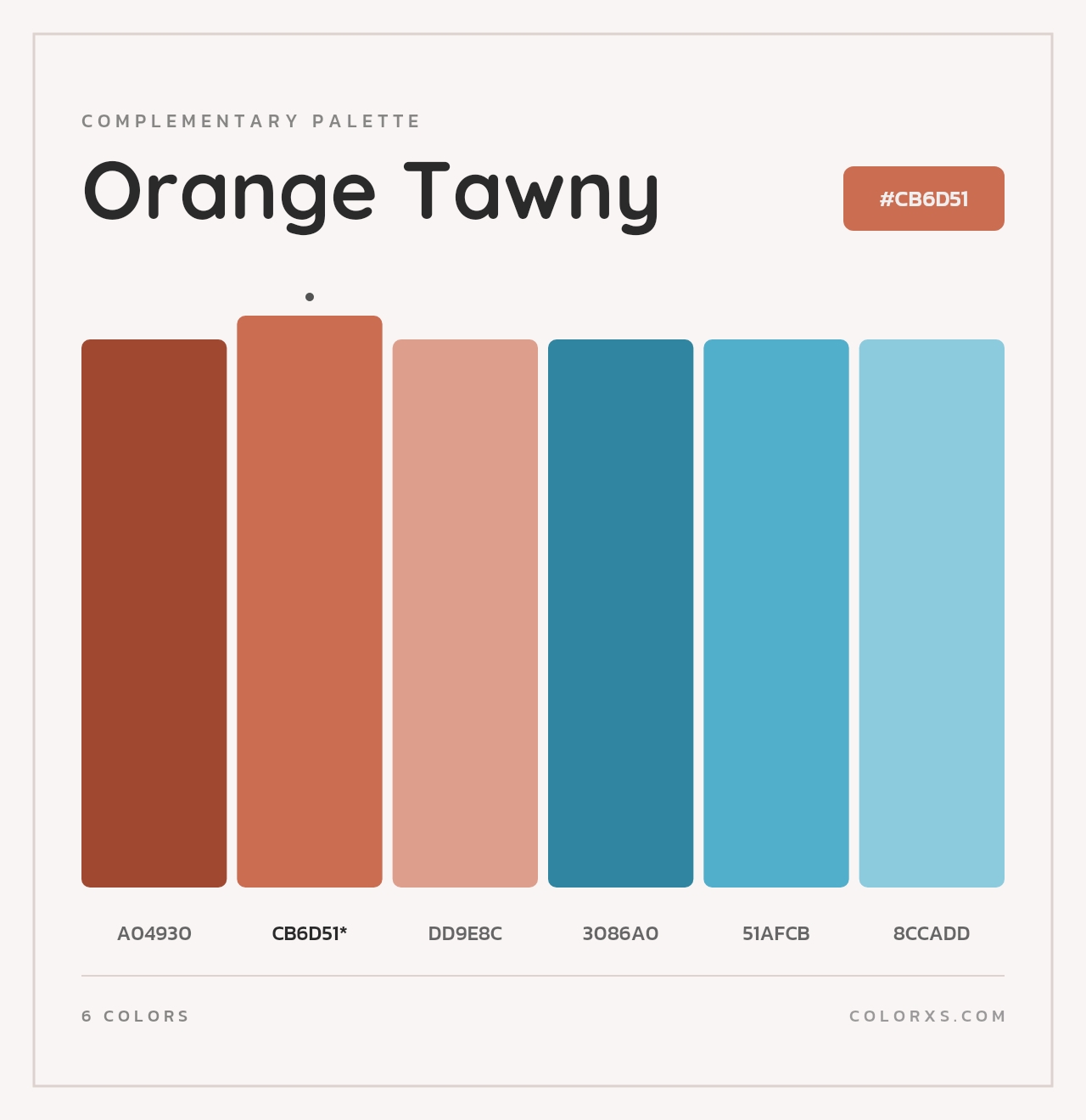 Orange Tawny - Complementary Color Palette