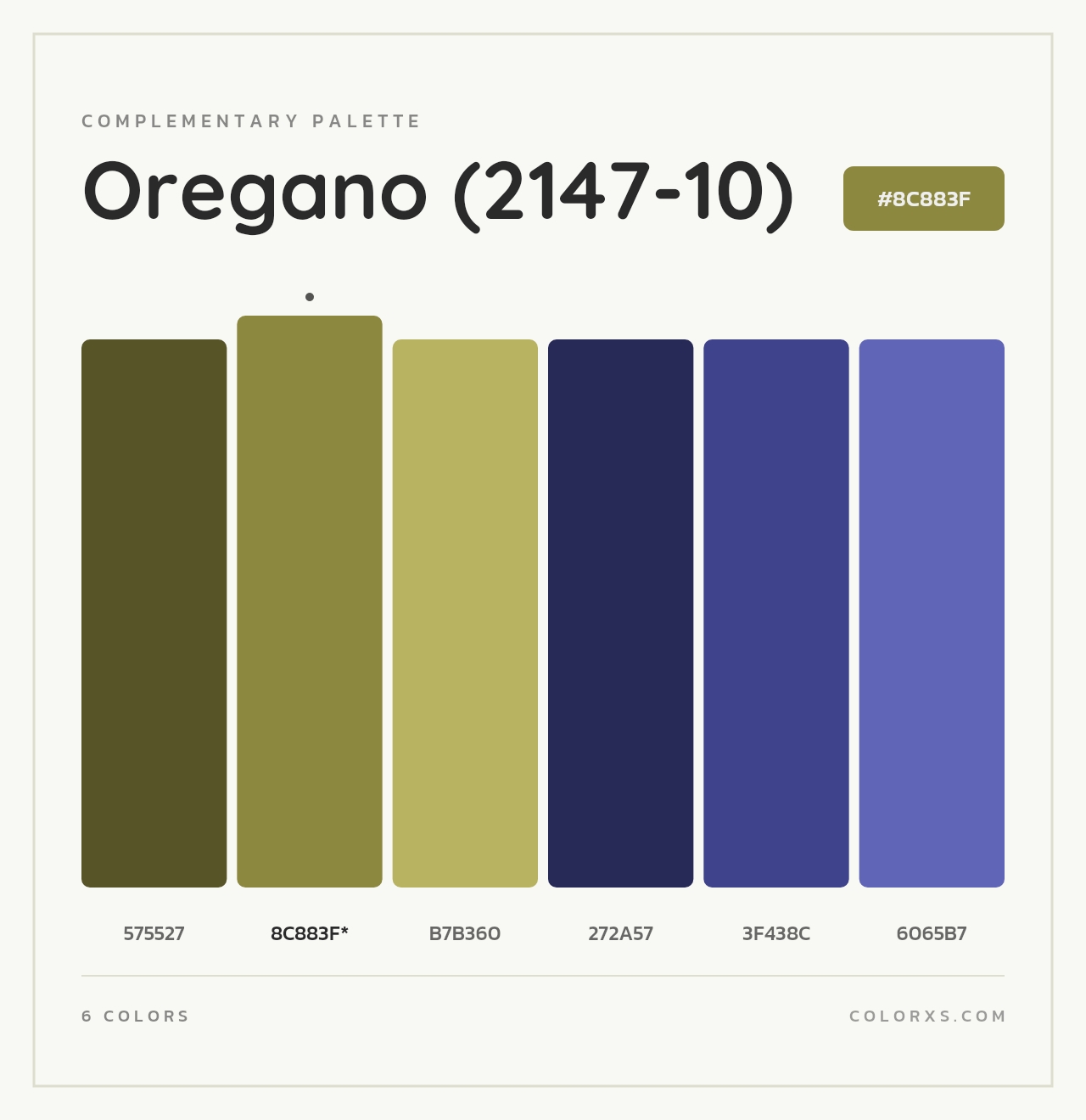 Oregano (2147-10) - Complementary Color Palette