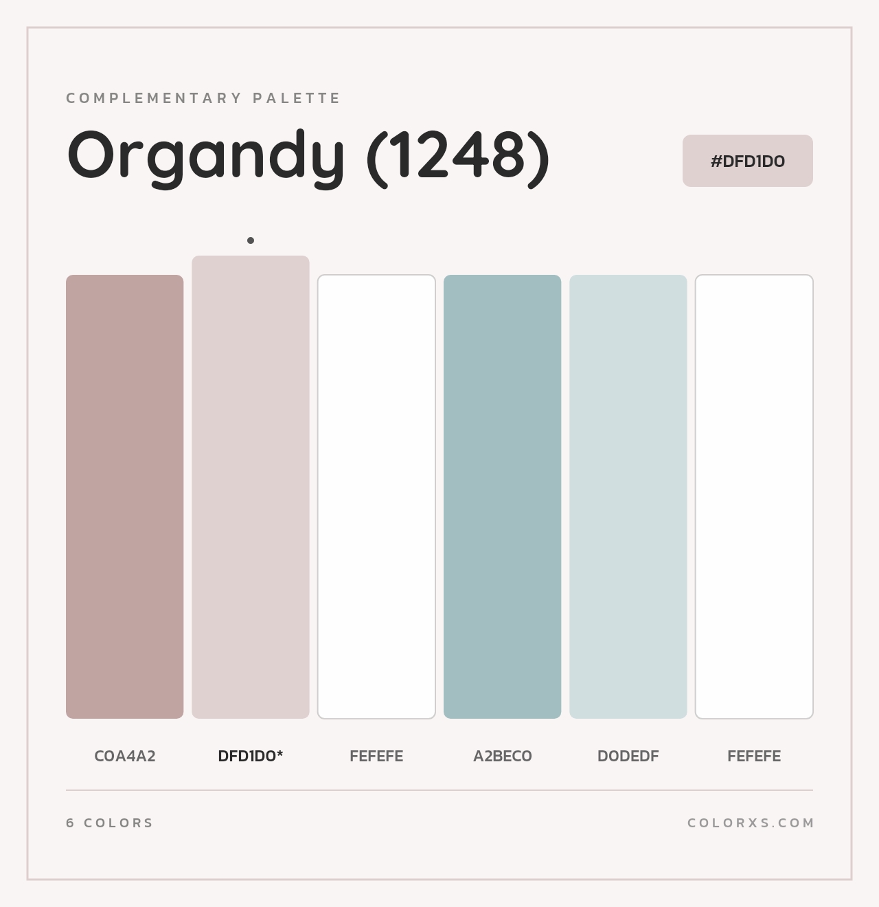 Organdy (1248) - Complementary Color Palette